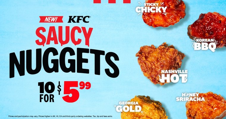 KFC releasing 10-piece Saucy Nuggets